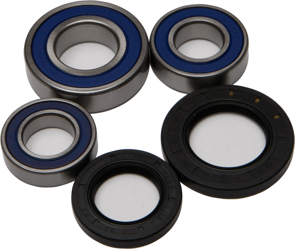 All Balls drive wheel bearing and seal kit 22-51634, showing metal bearings and seals for motorcycle or ATV wheel assembly.
