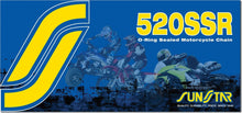 Load image into Gallery viewer, Sunstar SSr standard sealed 520x120 motorcycle chain with natural nickel finish, featuring durable, sealed links for reliable performance.