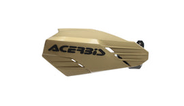 Acerbis Linear Handguard in gold with black mounting hardware, designed for motorcycle protection.