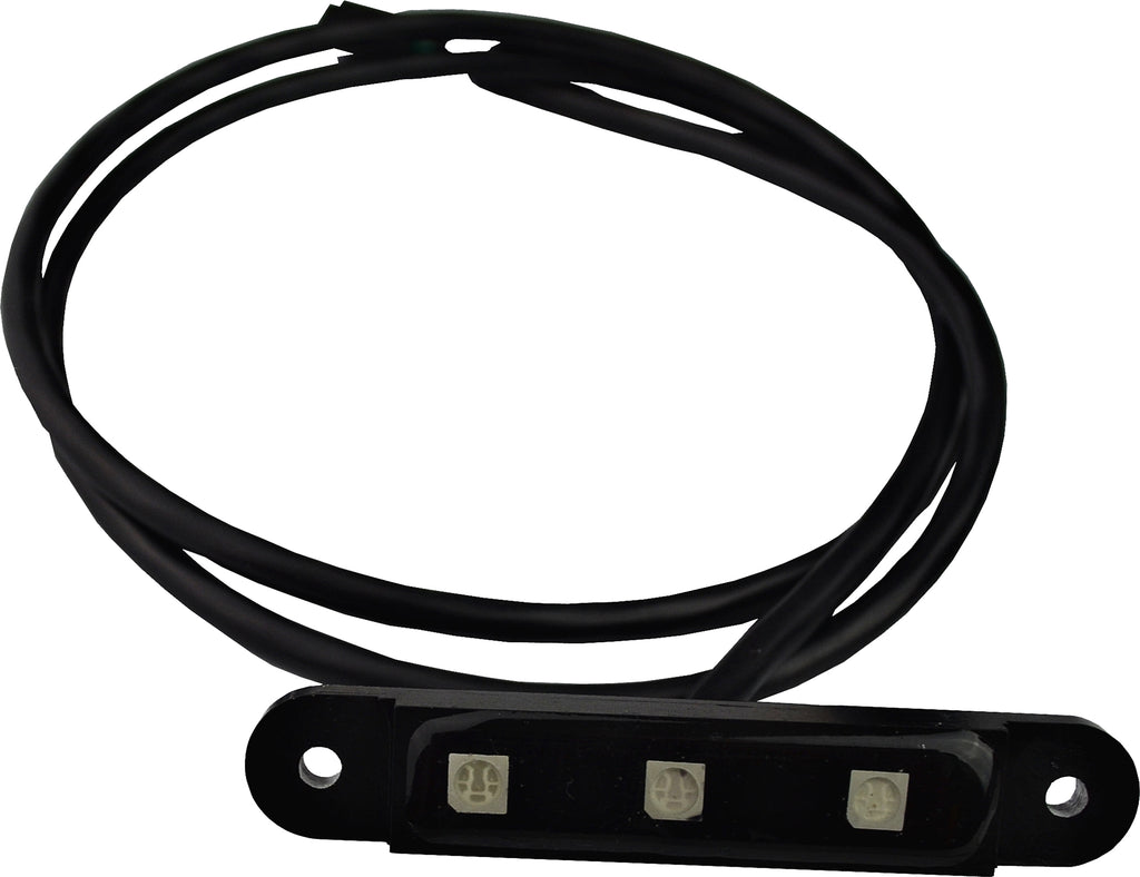 Straightline Performance Night Cruiser LED multi-color 2-inch light, showing vibrant illumination and sleek design.