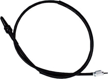 Load image into Gallery viewer, Motion Pro black vinyl speedo cable for motorcycle, showing the flexible cable with protective black vinyl coating.