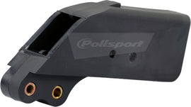 Polisport Plastics black drive chain guide 64-0351 mounted on a bicycle drivetrain, showing its sleek design and mounting points.