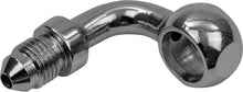 Load image into Gallery viewer, Goodridge 90-degree chrome banjo fitting for brakes, 7/16 inch, with polished chrome finish and secure connection.