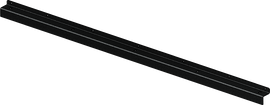KFI Products 60-inch Pro-Poly hold down bracket for mounting, shown in black with sturdy construction and secure fastening features.