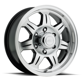 AWC Element trailer wheel 15x6 inches with 5x5 bolt pattern and 58-8067 model, showcasing a sturdy black wheel with rim details.