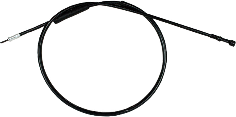 Motion Pro black vinyl Speedo cable 70-2193 for motorcycle, showing the flexible hydraulic control line with fittings.