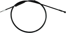 Load image into Gallery viewer, Motion Pro black vinyl Speedo cable 70-2193 for motorcycle, showing the flexible hydraulic control line with fittings.