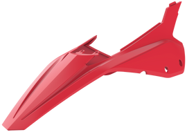 Red Polisport Plastics rear fender and side panels for Beta 64-69131 motorcycle, showing glossy plastic components.