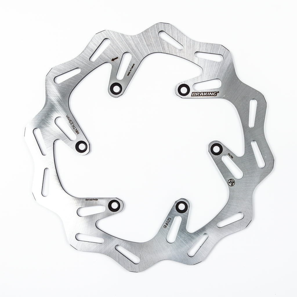 Front braking rotor from Braking brand, 32-1501 model, showing a close-up of the metal disc with drilled holes for cooling.
