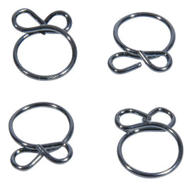 All Balls Hose Clamps Refill Kit for intake, carb, and fuel systems, includes four adjustable clamps for secure connections.