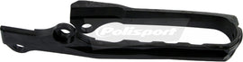 Polisport Plastics black drive chain slider 64-0252, showing a close-up of the durable plastic chain guide for motorcycle chains.