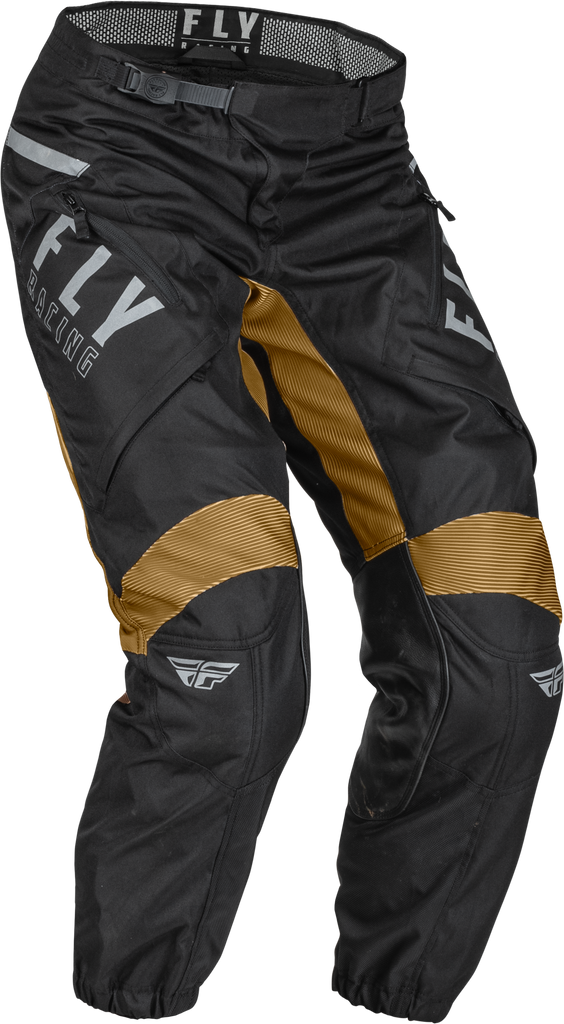 Fly Racing Patrol Pants in caramel and black, size 38, featuring durable fabric and functional design for motocross riding.