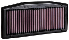 Load image into Gallery viewer, K&amp;N Air Filter 757617 for intake and fuel system, showing the high-performance cylindrical air filter with pleated cotton media.