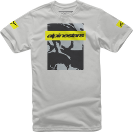Alpine Star Tactical Tee Silver 2x, featuring a sleek silver fabric with tactical design details and branding on the front.