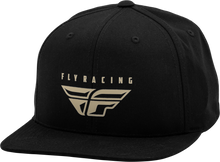 Load image into Gallery viewer, Black Fly Racing Fly Hill Climb hat with adjustable strap and embroidered logo, casual headwear for outdoor activities.