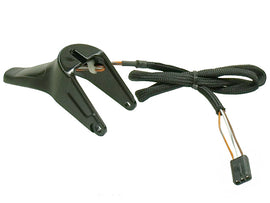 SP1 throttle lever with thumb warmer, motorcycle handlebar lever featuring ergonomic design and integrated warming element.