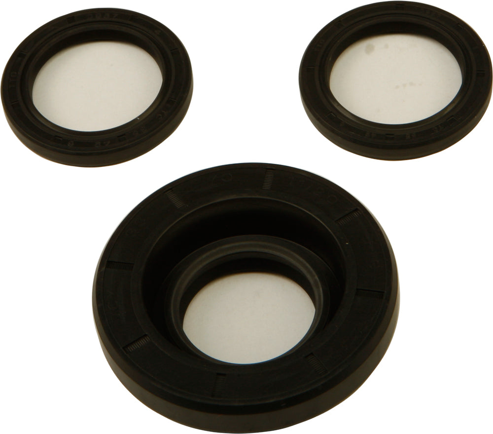 All Balls Differential Seal Kit 22-520135 for drive systems, featuring rubber seals and metal components on a clean work surface.