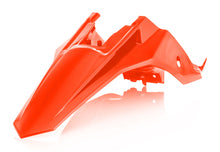 Load image into Gallery viewer, Acerbis orange rear fender for motorcycle, featuring a sleek design and mounting points, made of durable plastic.