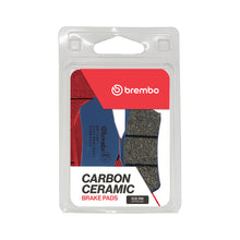 Load image into Gallery viewer, Brembo Prime CC carbon ceramic brake pads with metal backing, designed for high-performance braking systems.