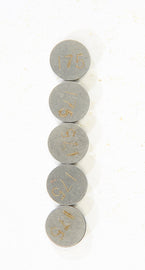 K&L Valve Shims 1.75mm x 9.5mm for intake and fuel system, set of 5, used for motorcycle carburetor or engine adjustments