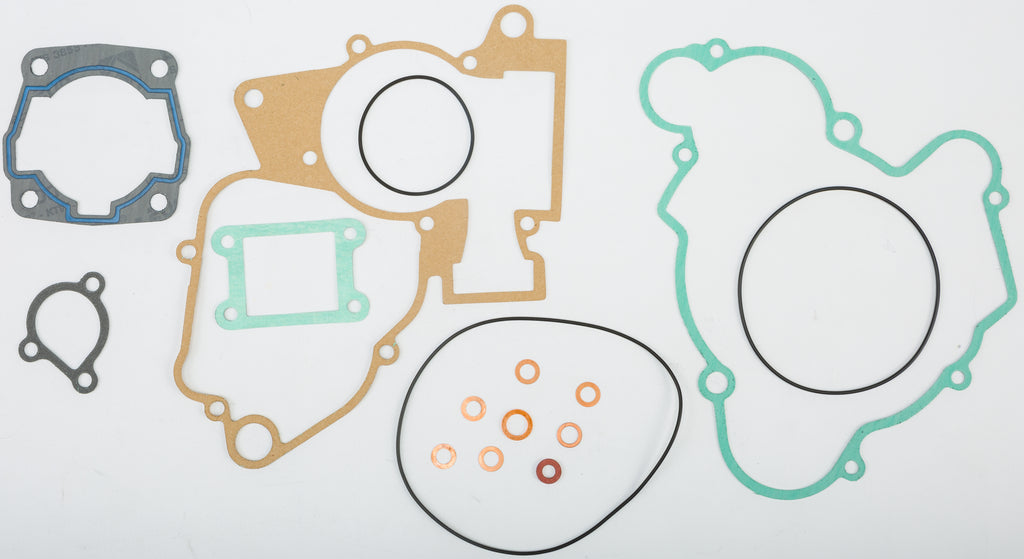 Athena Complete Gasket Kit for Beta and KTM motorcycles, featuring various gaskets and seals laid out on a flat surface.
