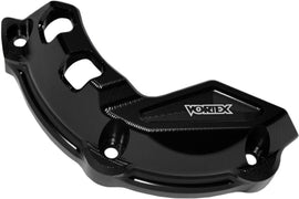 VORTEX black engine case guard for BMW, left side, designed for enhanced protection and durability.