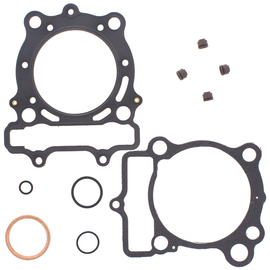 Vertex Top End Gaskets 681-0567 set showing detailed rubber seals and gaskets for engine top end repairs.