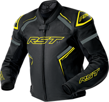 Load image into Gallery viewer, S1 D3o Leather Jacket Blk/Gry/Flo Yel 3x