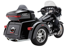 Load image into Gallery viewer, Cobra 909-Twins 4-inch slip-on exhaust in black with tri-glide design, compatible with models from 2009 to 2025.