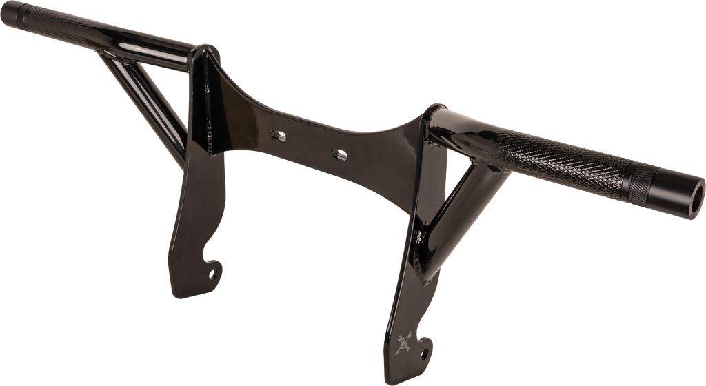 Burly Brand Brawler Crash Bar for Harley FLH/FLT 2009-2024, body-mounted motorcycle crash protection in black finish