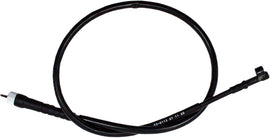 Motion Pro Black Vinyl Speedo Cable 70-2113 for motorcycle speedometer, showing the flexible black vinyl outer coating and metal connectors.