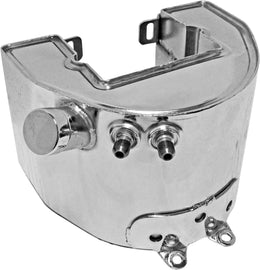 HardDrive Chrome oil tank side fill body for Bt 58-64 models, showing polished chrome finish and side fill design.