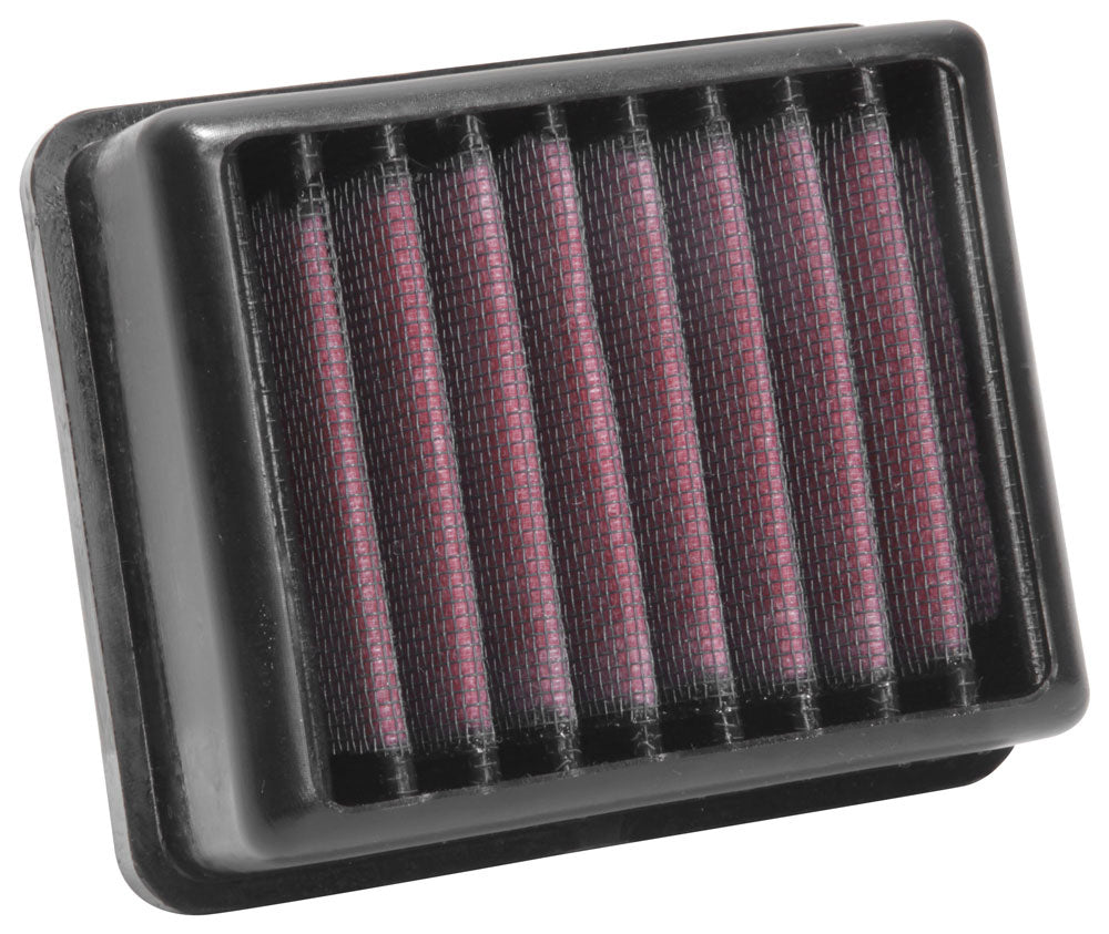 K&N Air Filter 713117 showing a close-up of the high-performance air filter with black pleated filter media and metal frame