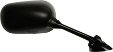 Load image into Gallery viewer, Emgo right black motorcycle mirror for Suzuki 56-9842, showing a sleek black finish and adjustable mirror head.