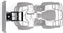 Warn Provantage front plow mounting kit with brackets, designed for secure attachment to compatible vehicles.