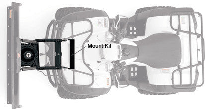 Warn front plow mount bracket for Kawasaki 620-96990, sturdy metal construction with mounting points for snow plow attachment.