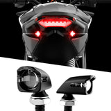 XK Glow - Mini Led Turn Signal Black Red Pair - 653-0168