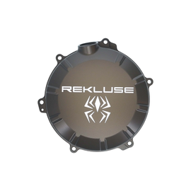 Rekluse clutch cover for Ducati motorcycle, showcasing the black clutch cover with Rekluse branding and detailed surface texture.