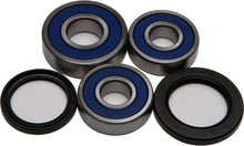 Load image into Gallery viewer, All Balls rear wheel bearing kit 22-51360, showing metal bearings and seals for motorcycle or vehicle wheel maintenance.