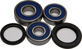 All Balls rear wheel bearing kit 22-51360, showing metal bearings and seals for motorcycle or vehicle wheel maintenance.