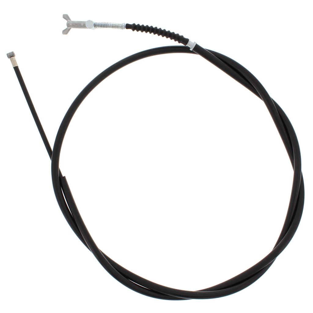 All Balls rear hand brake cable 24-54036 for motorcycle, showing the cable with protective casing and connection ends.