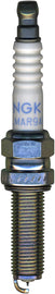 NGK 6213/04 2-SILMAR9A9S spark plug showing metal electrode and ceramic insulator for automotive engine performance