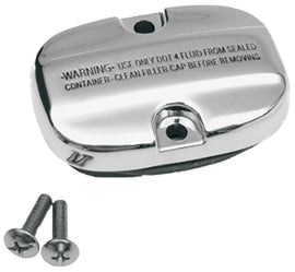 HardDrive brake master cylinder cover for touring Softail 99-04 and 00-05 models, black finish, durable motorcycle brake part