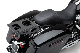 Cobra Detach 2-Up Tour Pack Mount in black for Harley FLH/Flt 14-25, showing the sturdy body and mounting hardware.