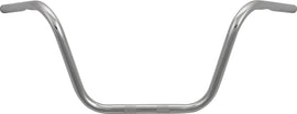 HardDrive 1-inch Buckhorn-Bar handlebars with 10-inch rise in chrome finish, designed for motorcycle handlebar replacement.
