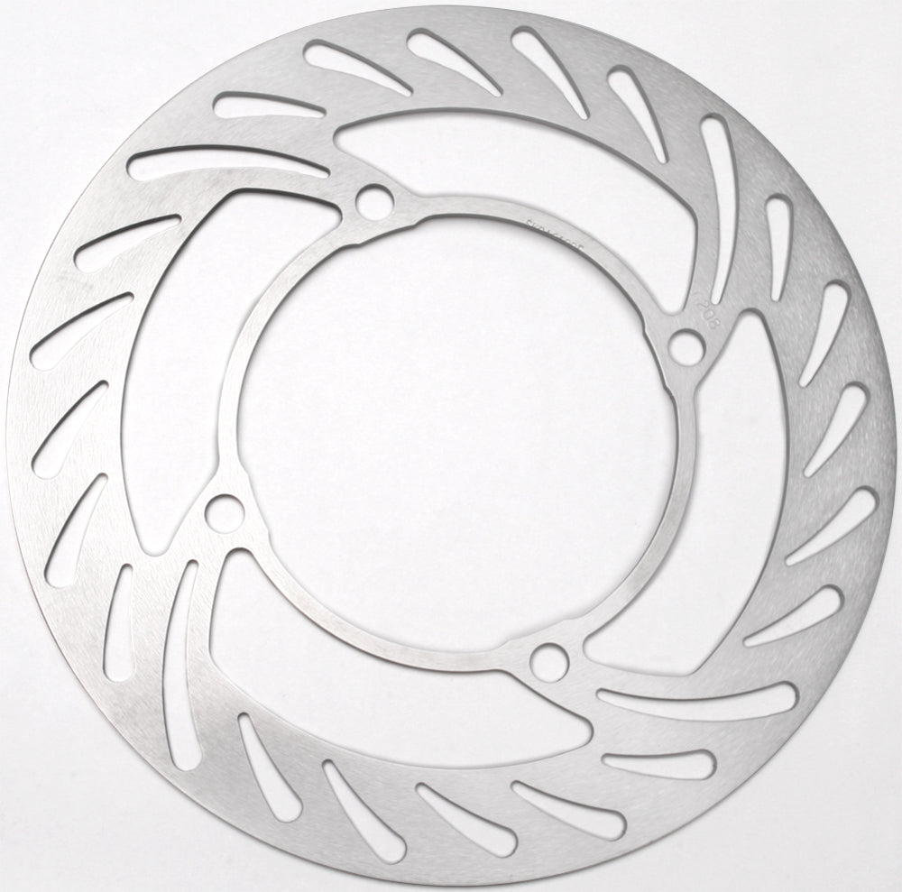 EBC Motorcycle Brakes standard rotor with vented design, featuring metallic surface and mounting holes for motorcycle braking system.