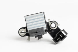 Ricks Motorsport Electric regulator and rectifier for motorcycle electrical systems, with metal fins and wiring connections.