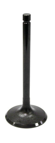 Bronco engine exhaust valve 183-09031E shown in close-up, with metallic components and detailed machining visible.