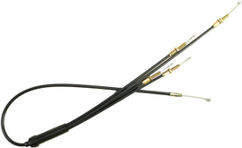 SP1 throttle cable for hydraulic control lines, showing a flexible black cable with metal fittings on each end.