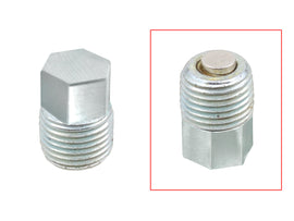 SP1 Magnetic Drain Plug S-D 12-5297 for engine with metal magnetic tip, shown in a close-up view.